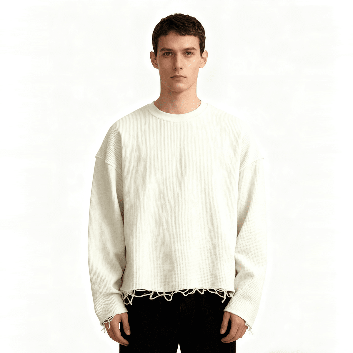 Unisex Cropped Long Sleeve Shirt