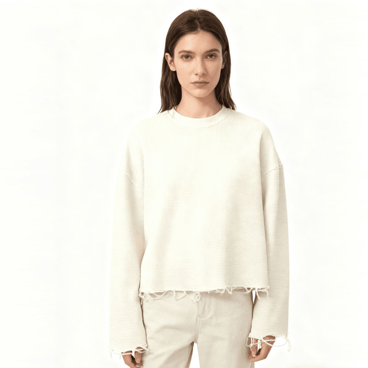 Unisex Cropped Long Sleeve Shirt
